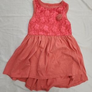 Penny M Infant girl 18m Coral lace dress #J008